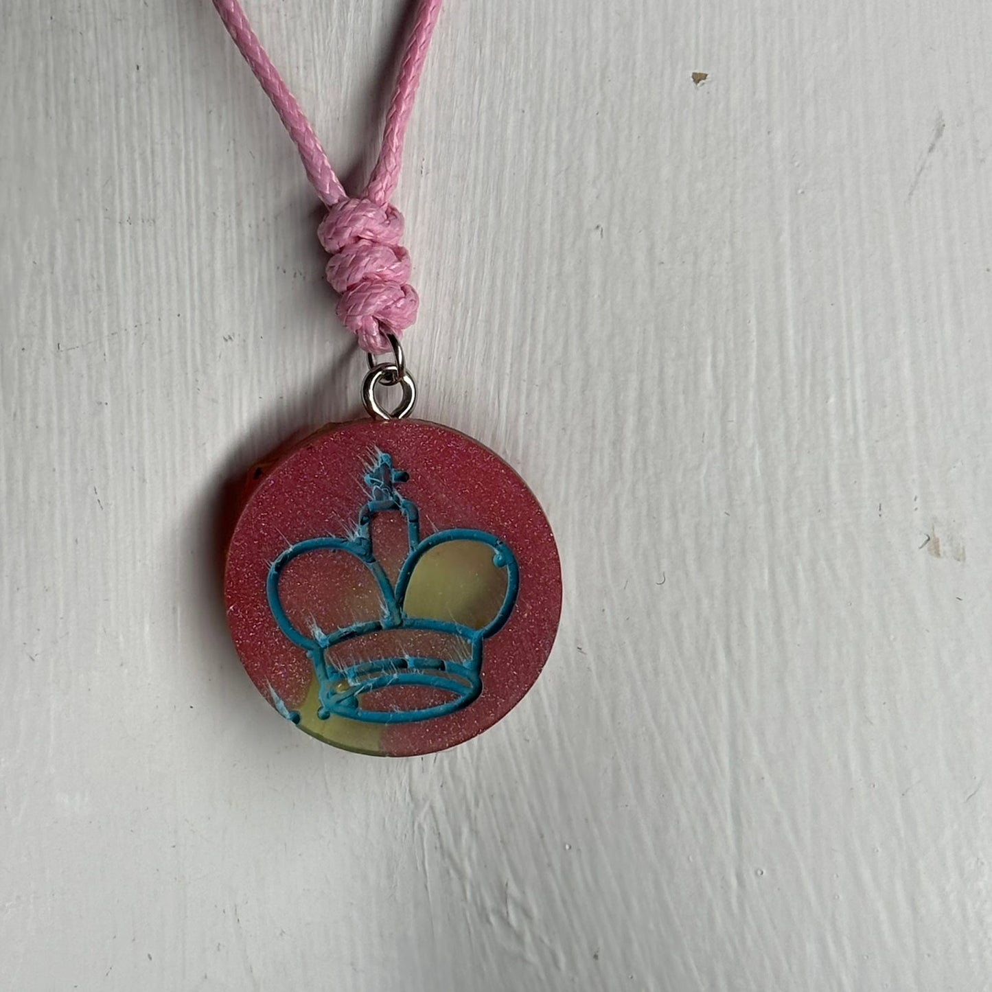 Vintage Retro King - Handmade Resin Chess Necklace