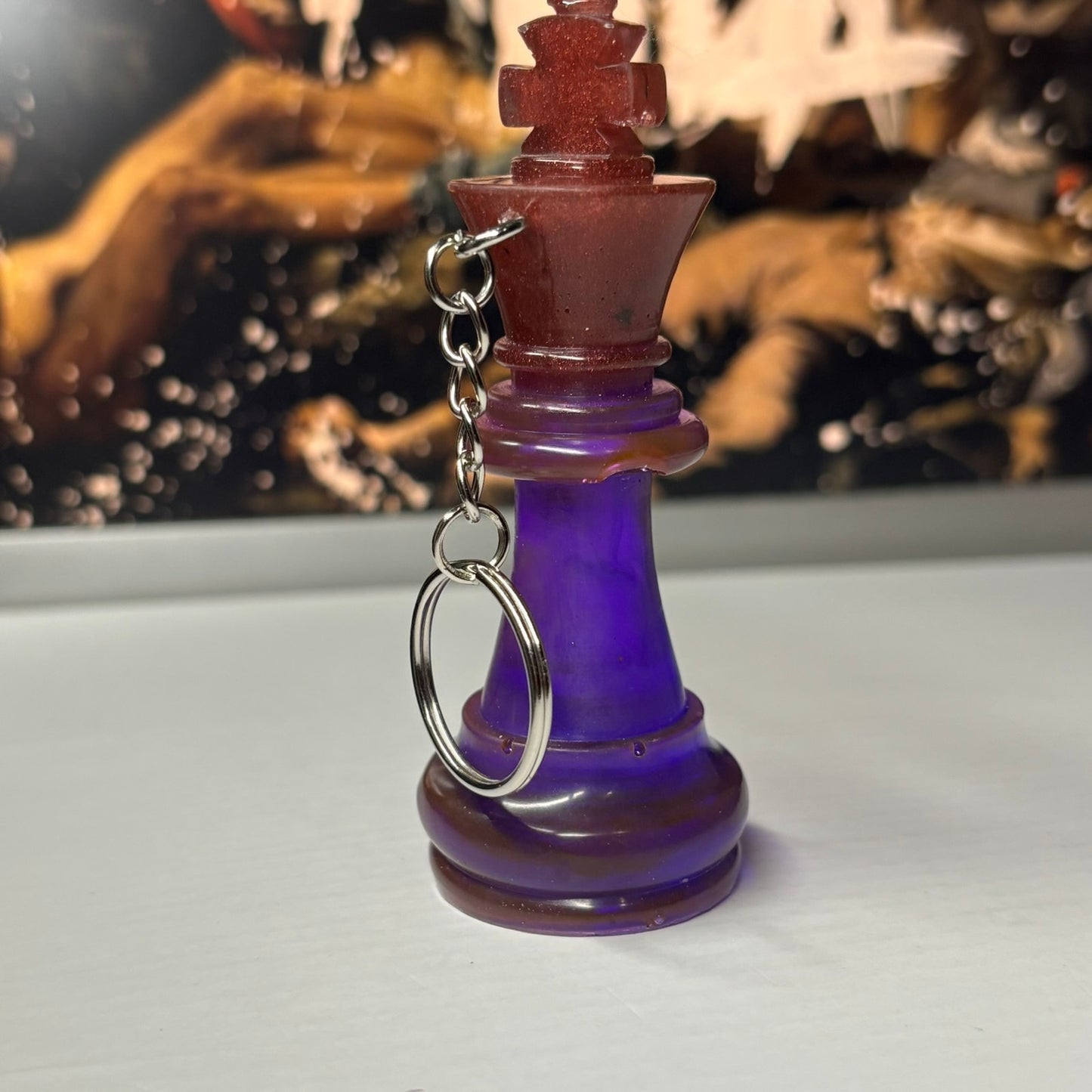 The Translucent King - Handmade Resin Keychain - Large Edition