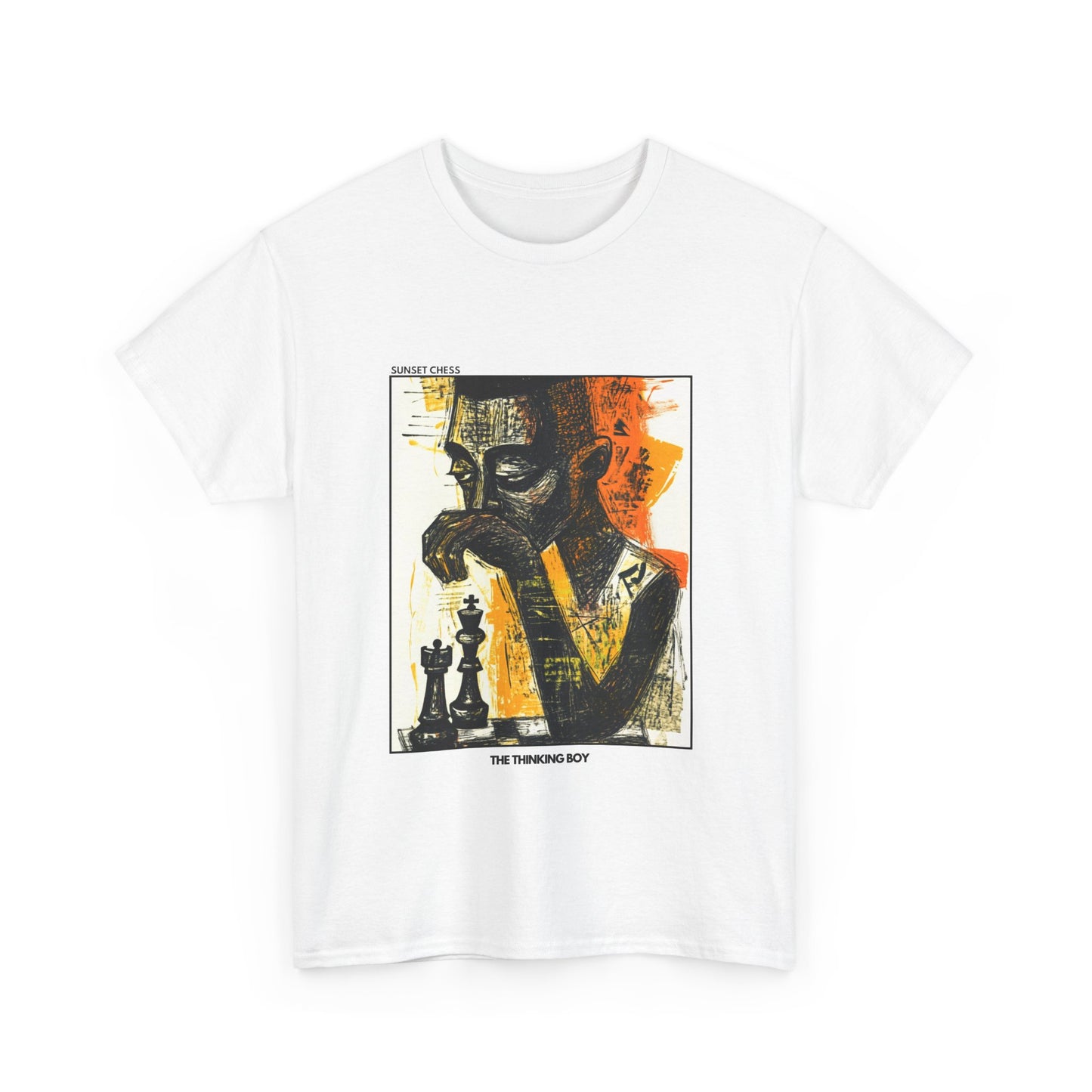 The Thinking Boy - White Chess T Shirt