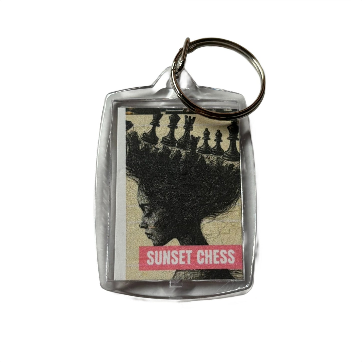Static Hair - Chess  Photo Keychain