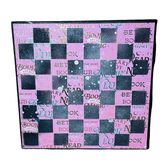 Pink Black Book Club - Scrapbook Chess Board