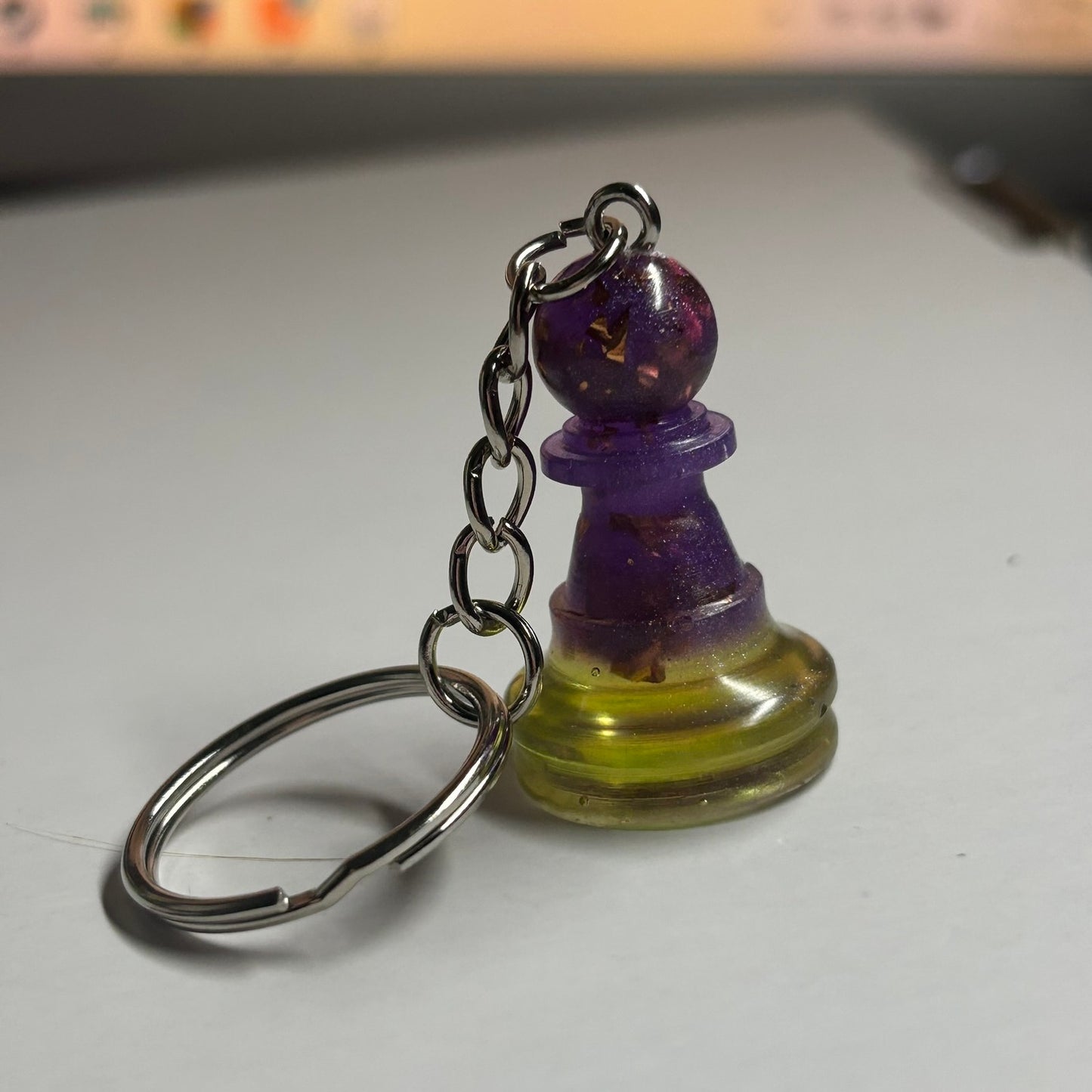 Purple Pawn - Handmade Resin Keychain