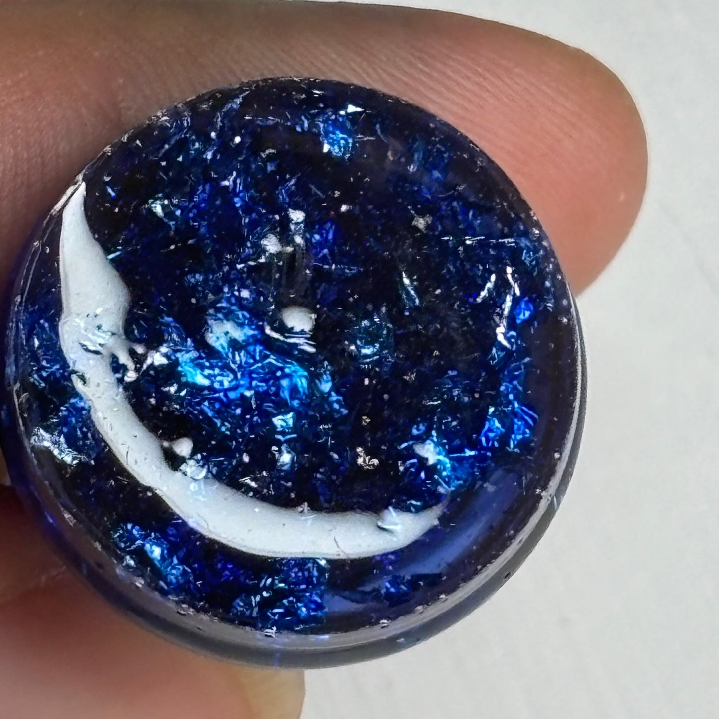 Navy Blue Knight - Handmade Resin Chess Necklace