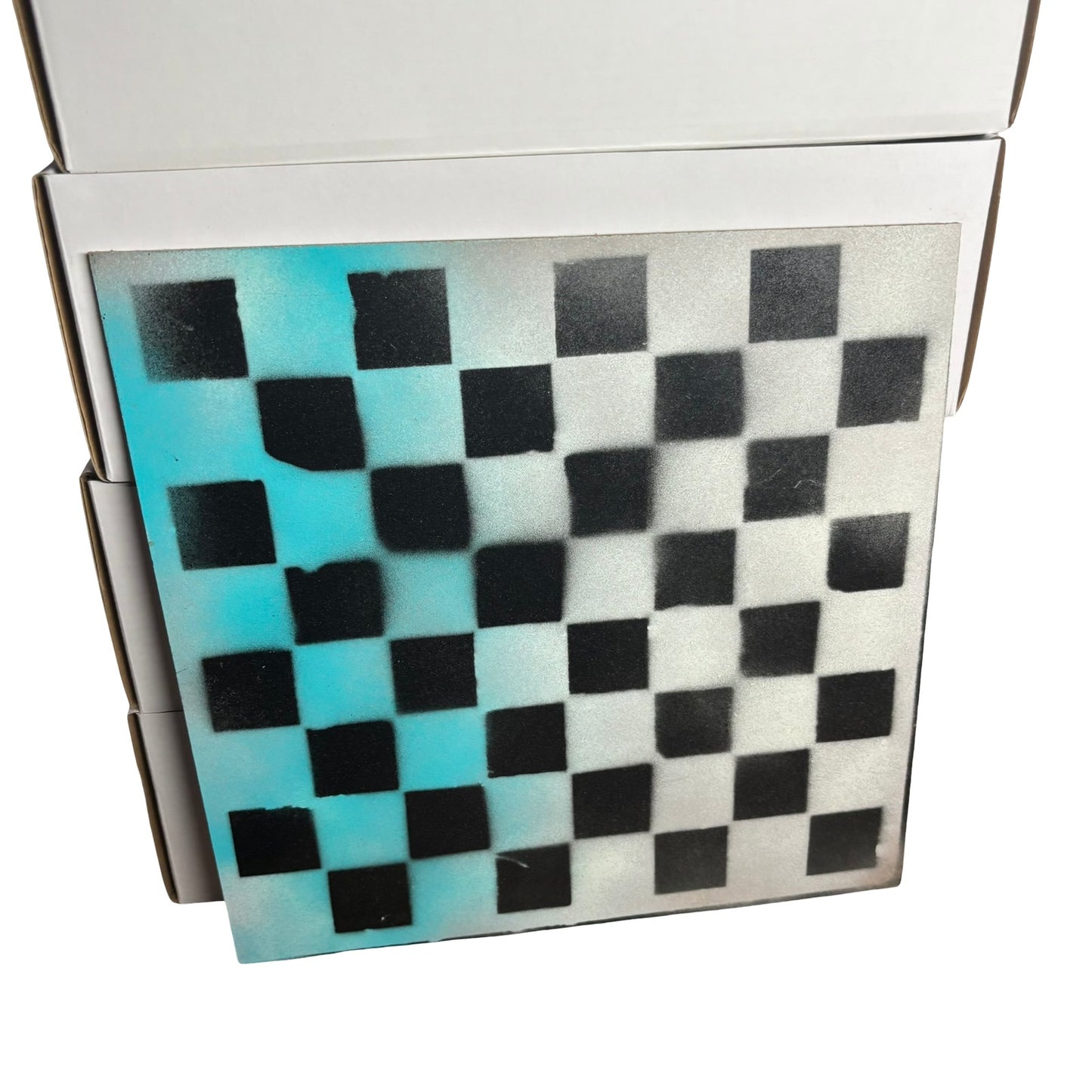 Snow Blue - Painted Chess Board