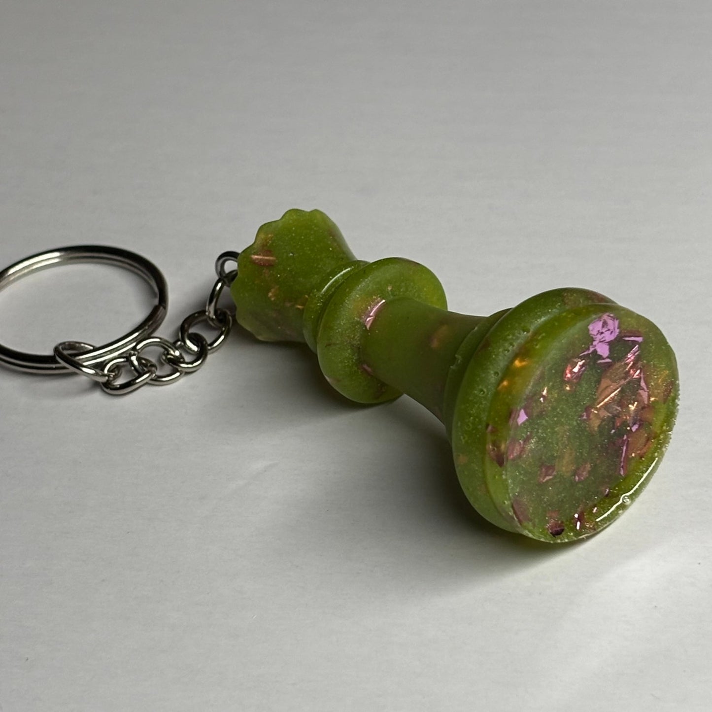 Green Sparkle Queen - Handmade Resin Keychain