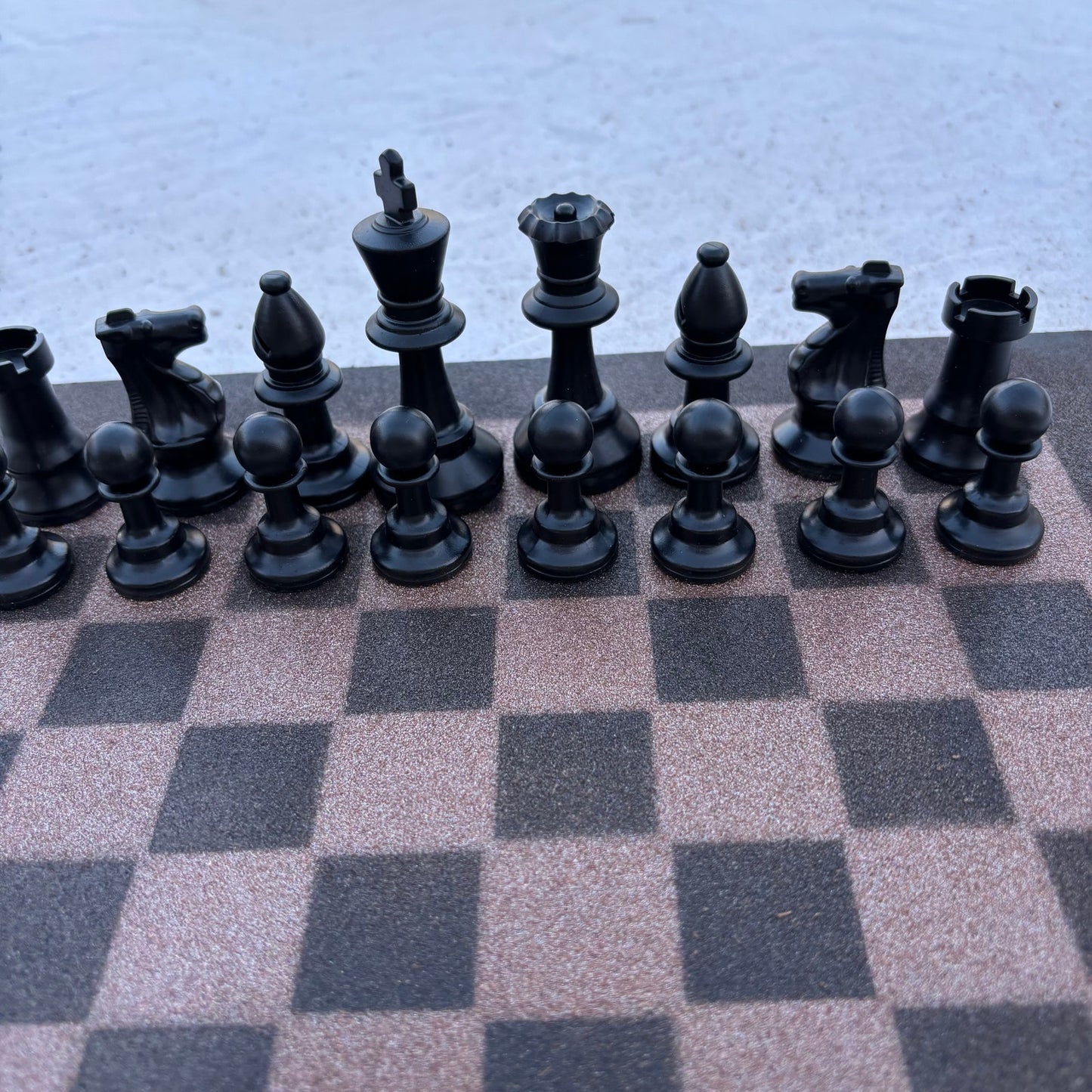 Simple Brown - Painted Chess Set
