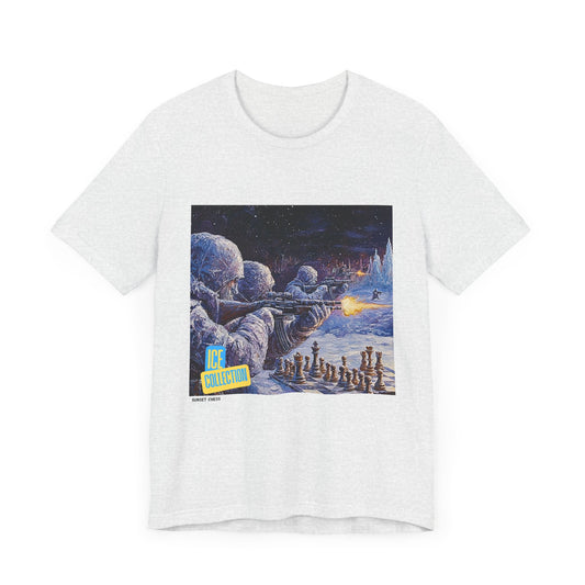 Ice Shootout - Ash Gray Chess T Shirt