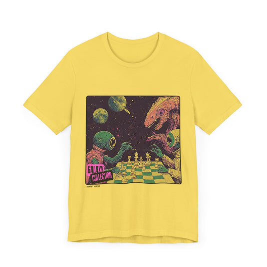Space Aliens - Yellow Chess T Shirt