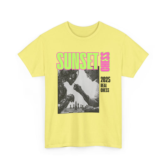 Cyborgs Collide - Yellow Chess T Shirt