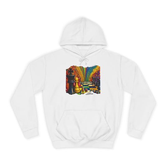Colorful Candy & Chess - White Chess Hoodie