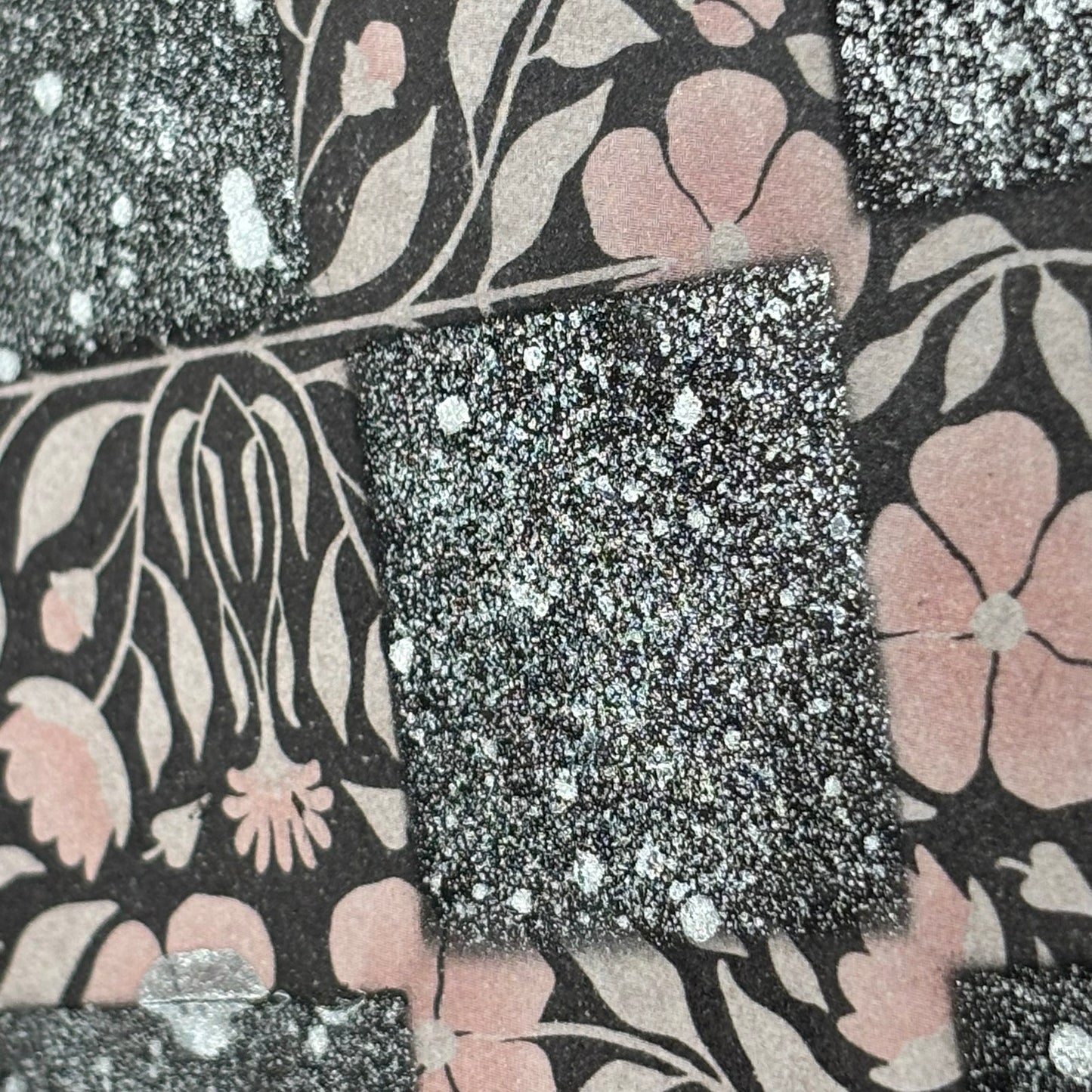 Vintage Peach Pink Flowers - Scrapbook Chess Board