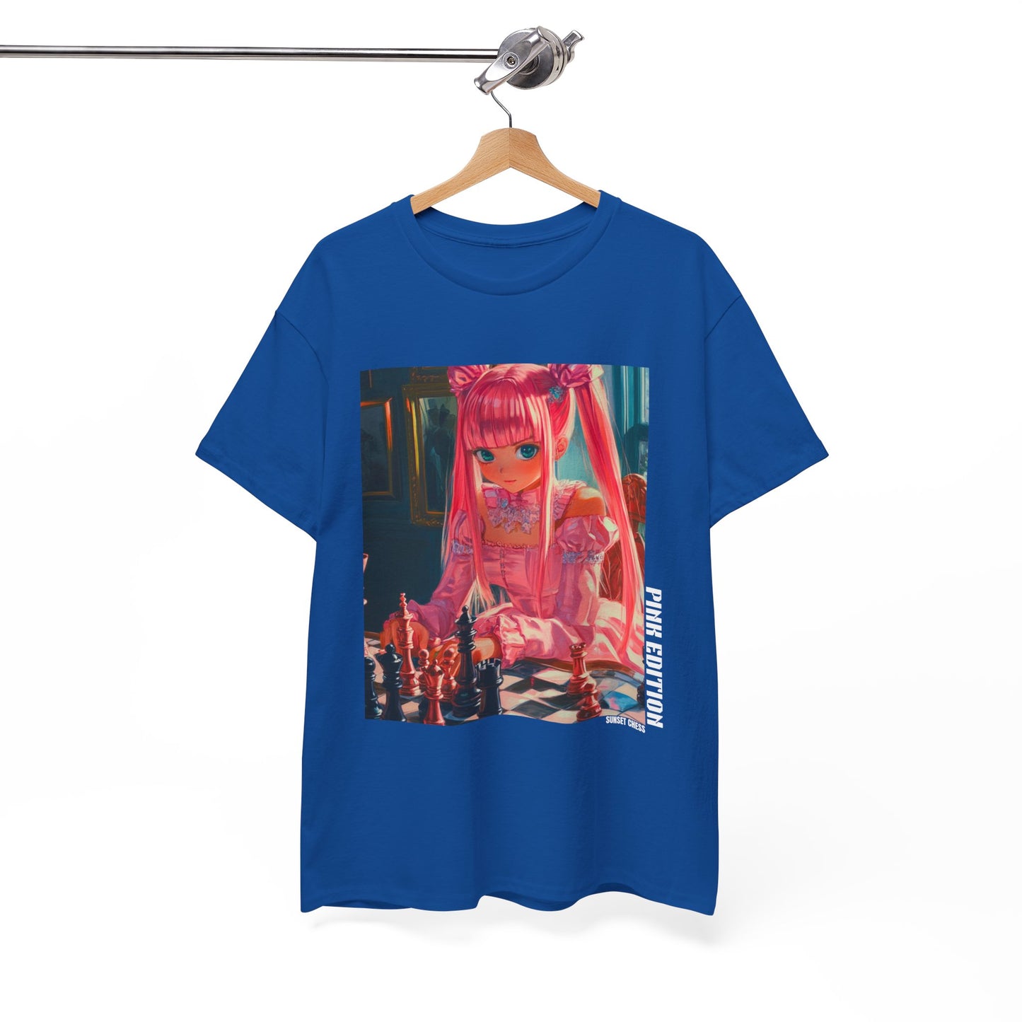 Pink Anime Royalty - Blue T Shirt