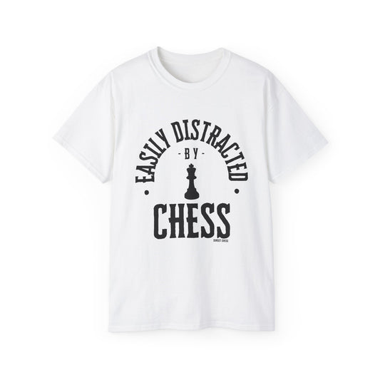 Distracted By Chess - White Chess T Shirt