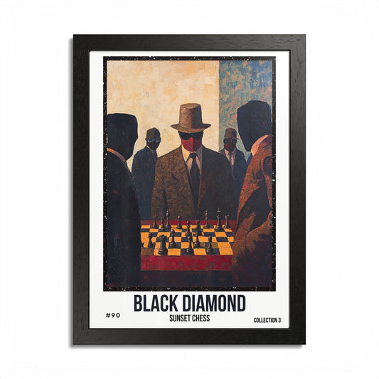 Black Diamond - Collection 3 Card #90 - Sunset Card Poster Framed 12"x16"