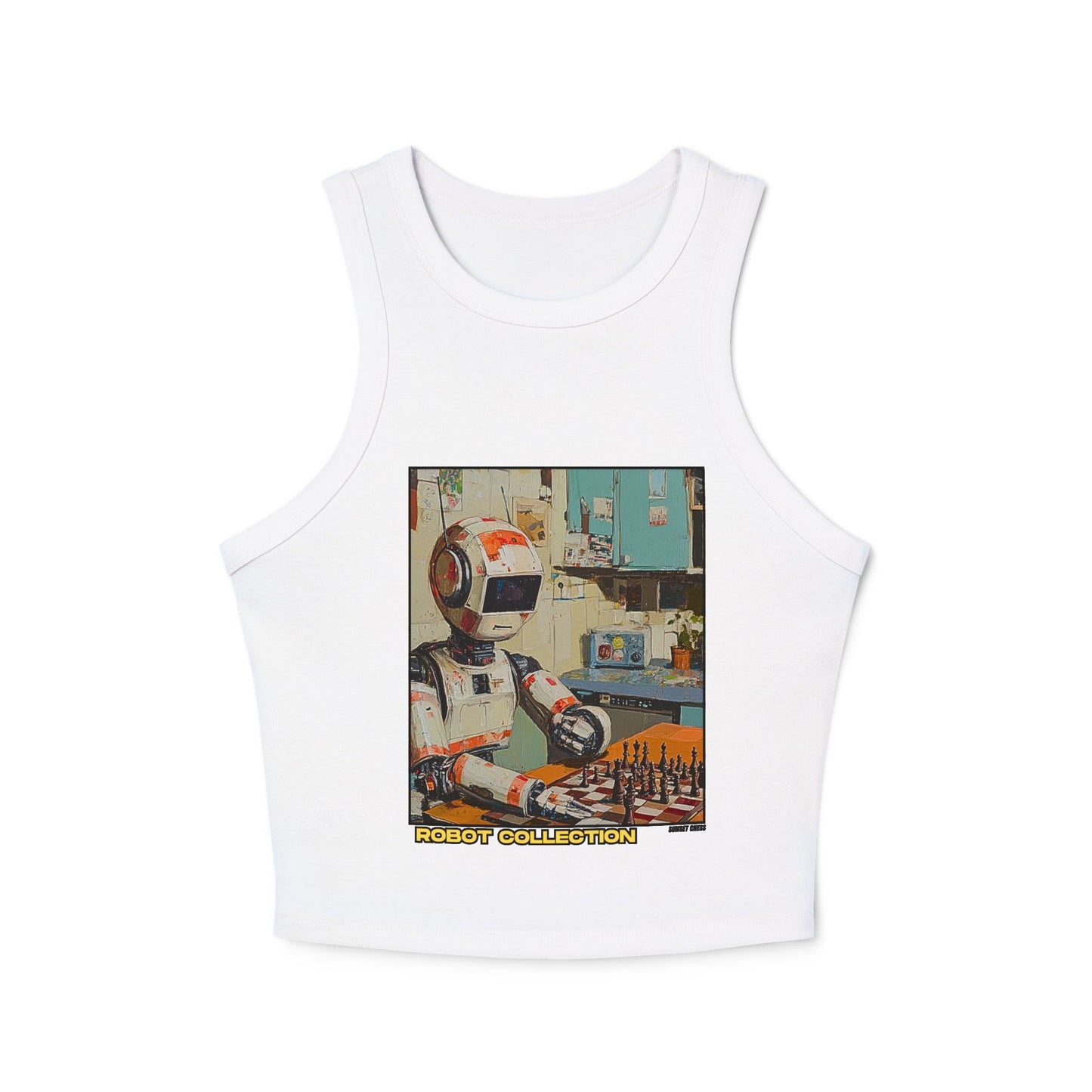 Robots and Chess - Women's White Chess Tank Top