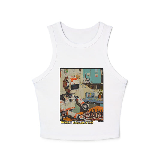 Robots and Chess - Women's White Chess Tank Top