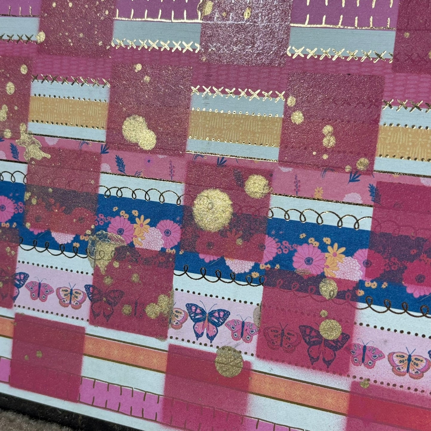 Gold Shine Pink - Scrapbook Chess Board