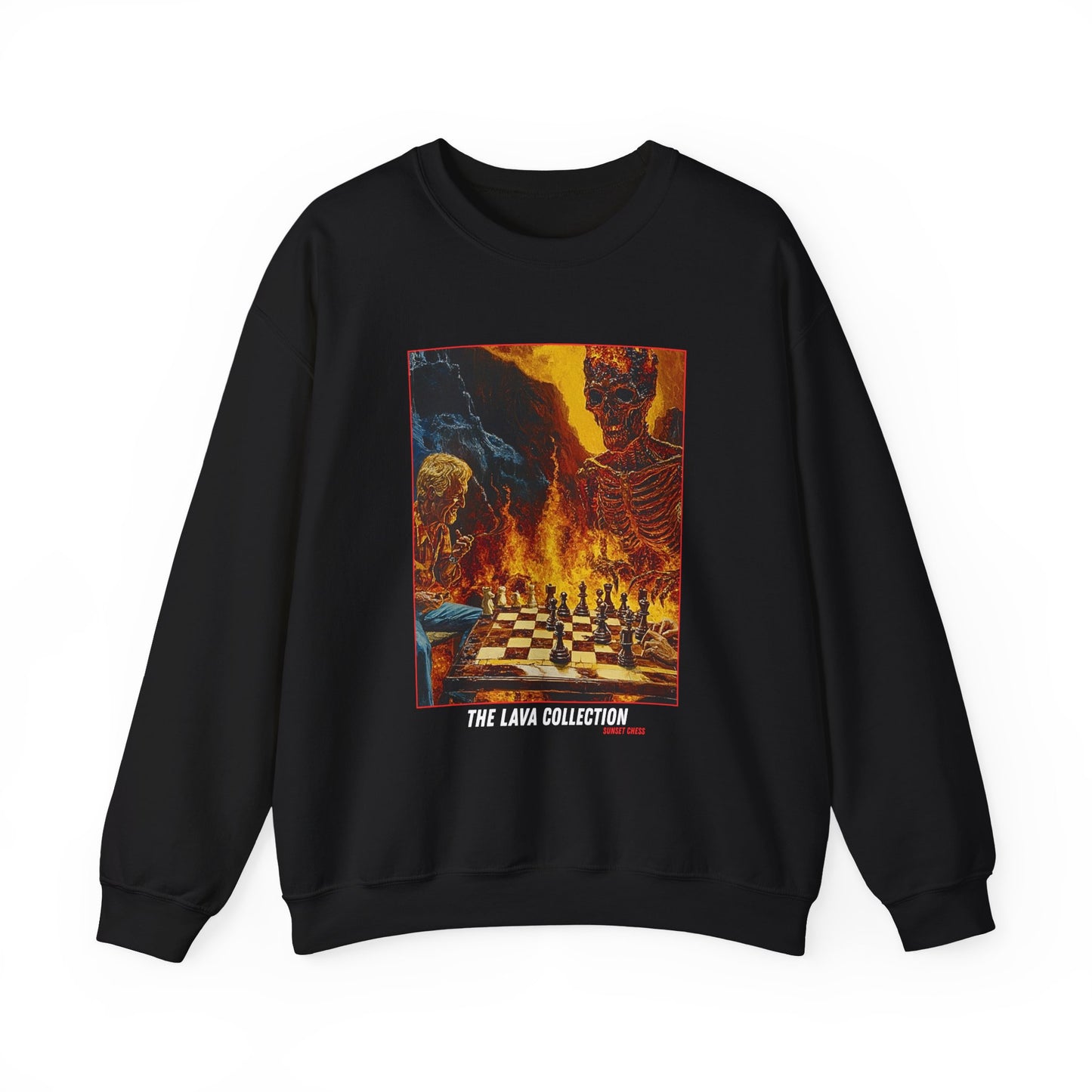 Burning of The Heart - Black Chess Crewneck Sweater