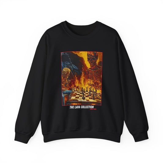 Burning of The Heart - Black Chess Crewneck Sweater
