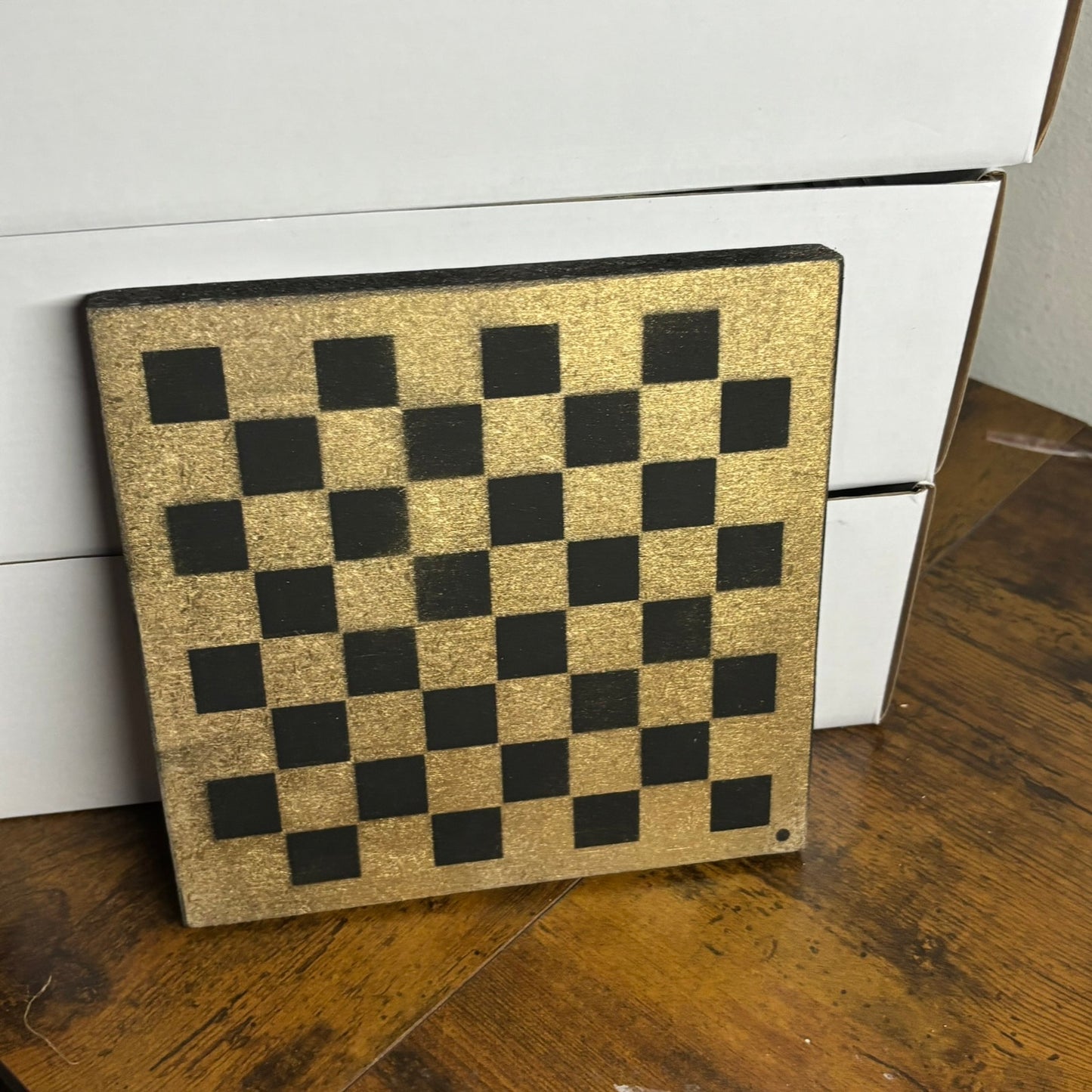 Golden Black - Painted Double Sided Chess Board