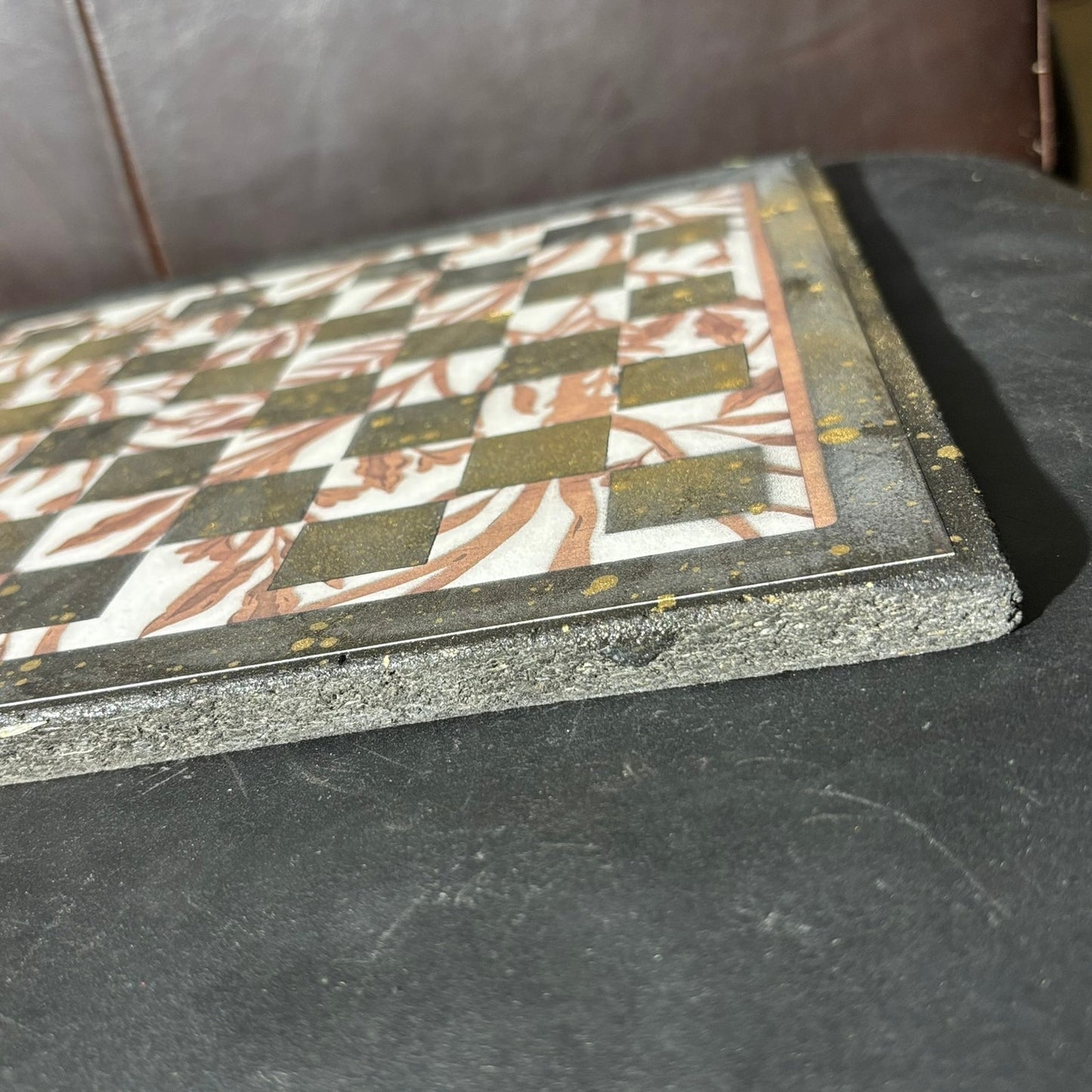 Golden White & Brown - Scrapbook Chess Board