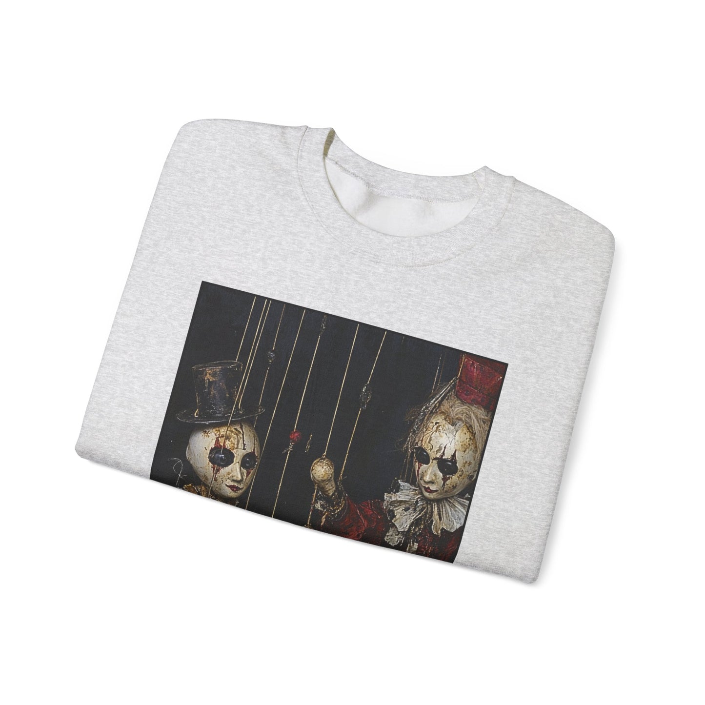 A Puppets Duel - Gray Chess Crewneck Sweater