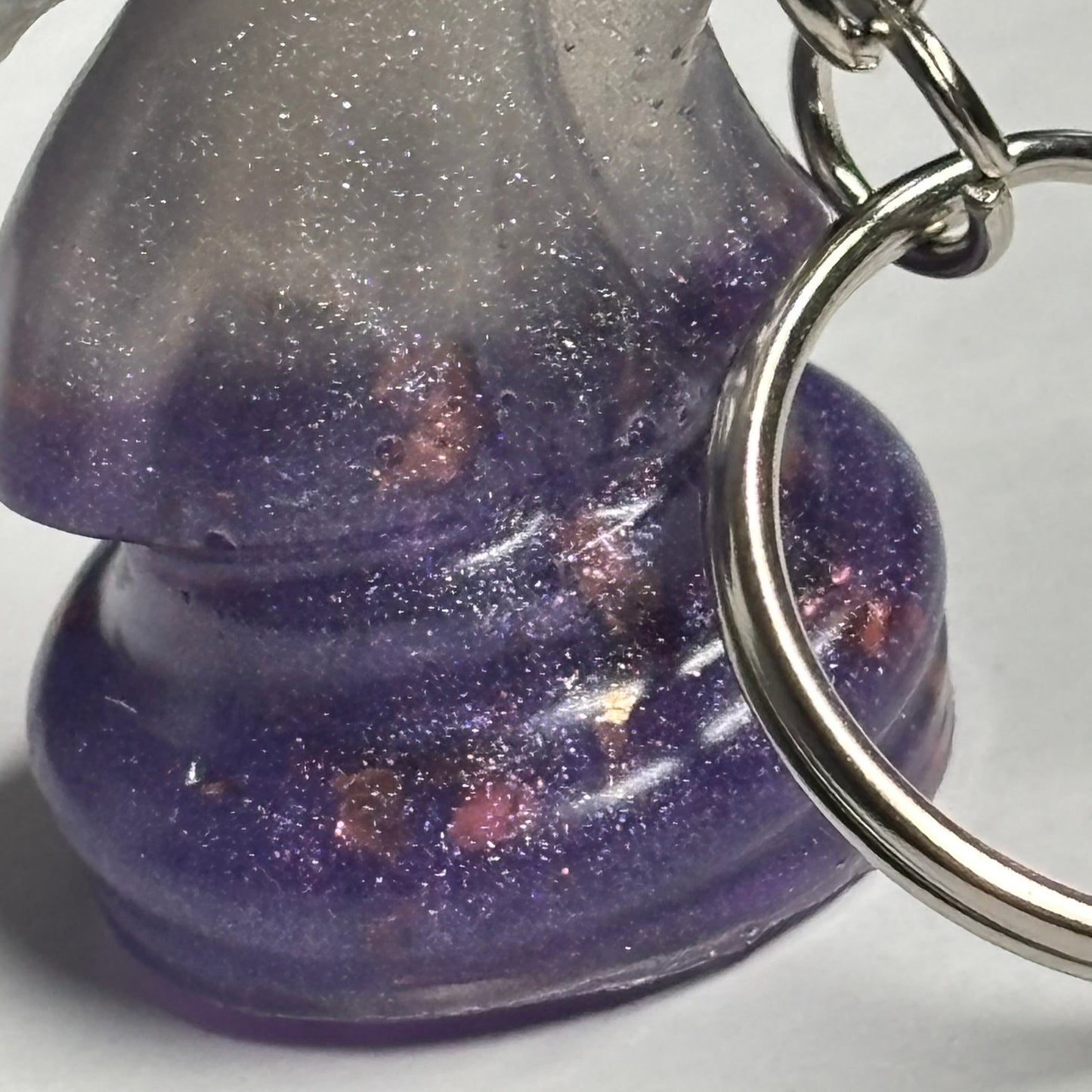 White & Purple Knight - Handmade Resin Keychain