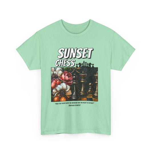 Flowers & Chess - Mint Green Chess T Shirt