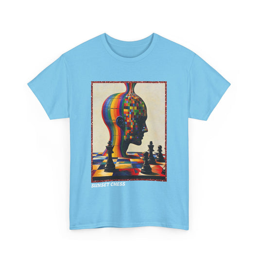 Rainbow Drip - Sky Blue Chess T Shirt