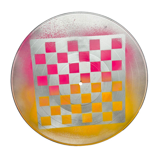 Pink Yellow Chrome - Vinyl Chess Board