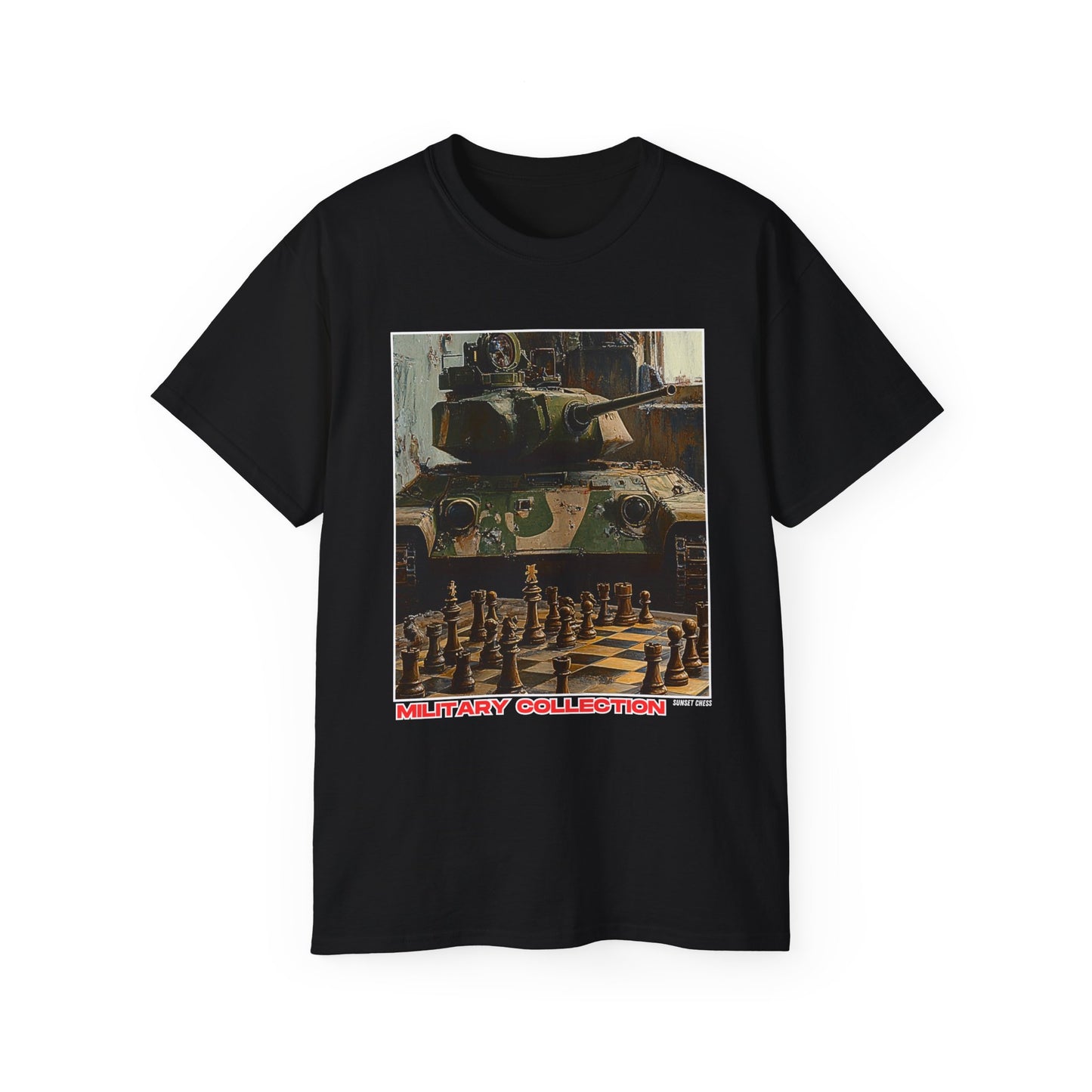 Military Tank - Black Chess T Shirt