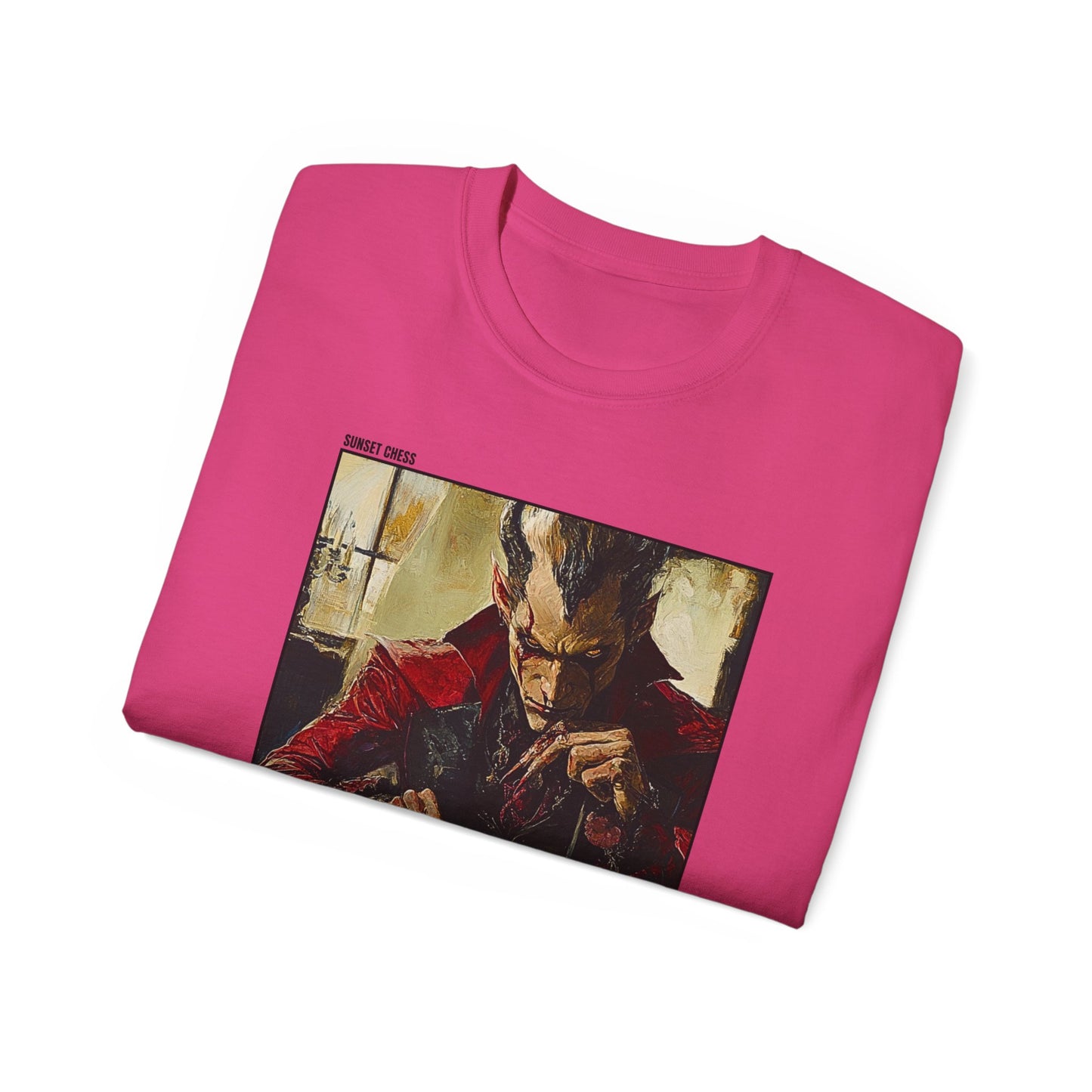 Blood Sucker Plays Chess - Hot Pink Chess T Shirt
