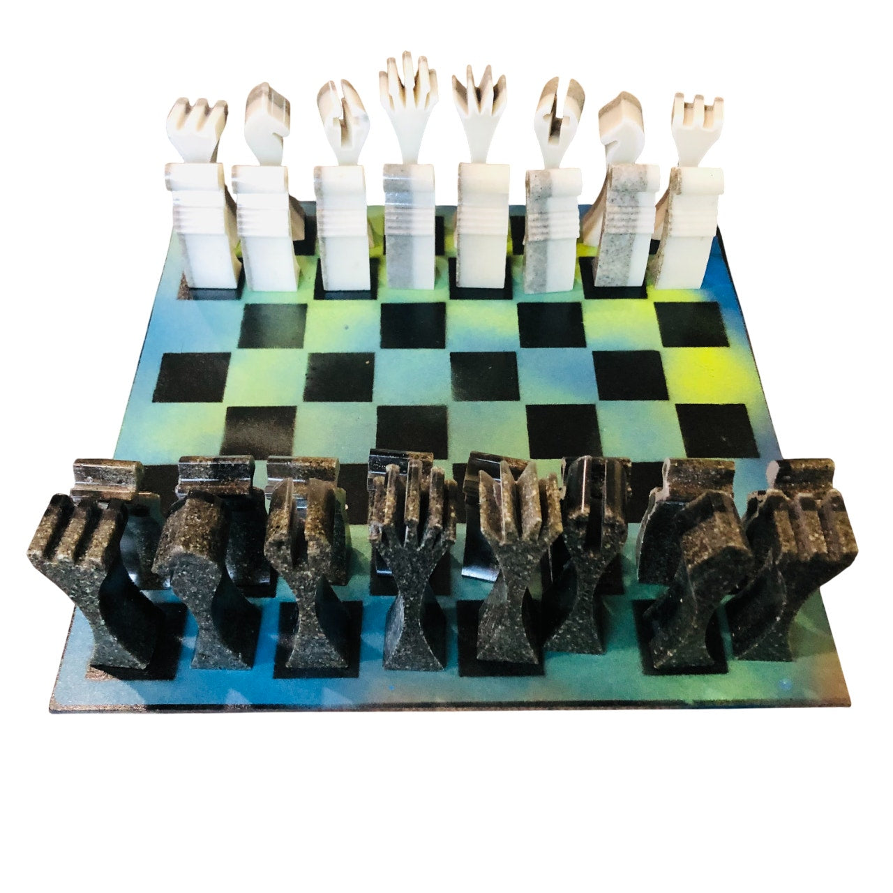 Cosmic Green - Painted Chess Set