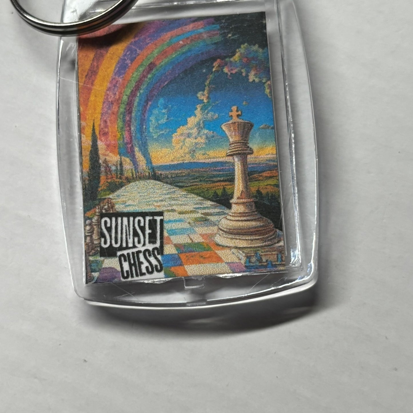 Rainbow Skies - Chess  Photo Keychain