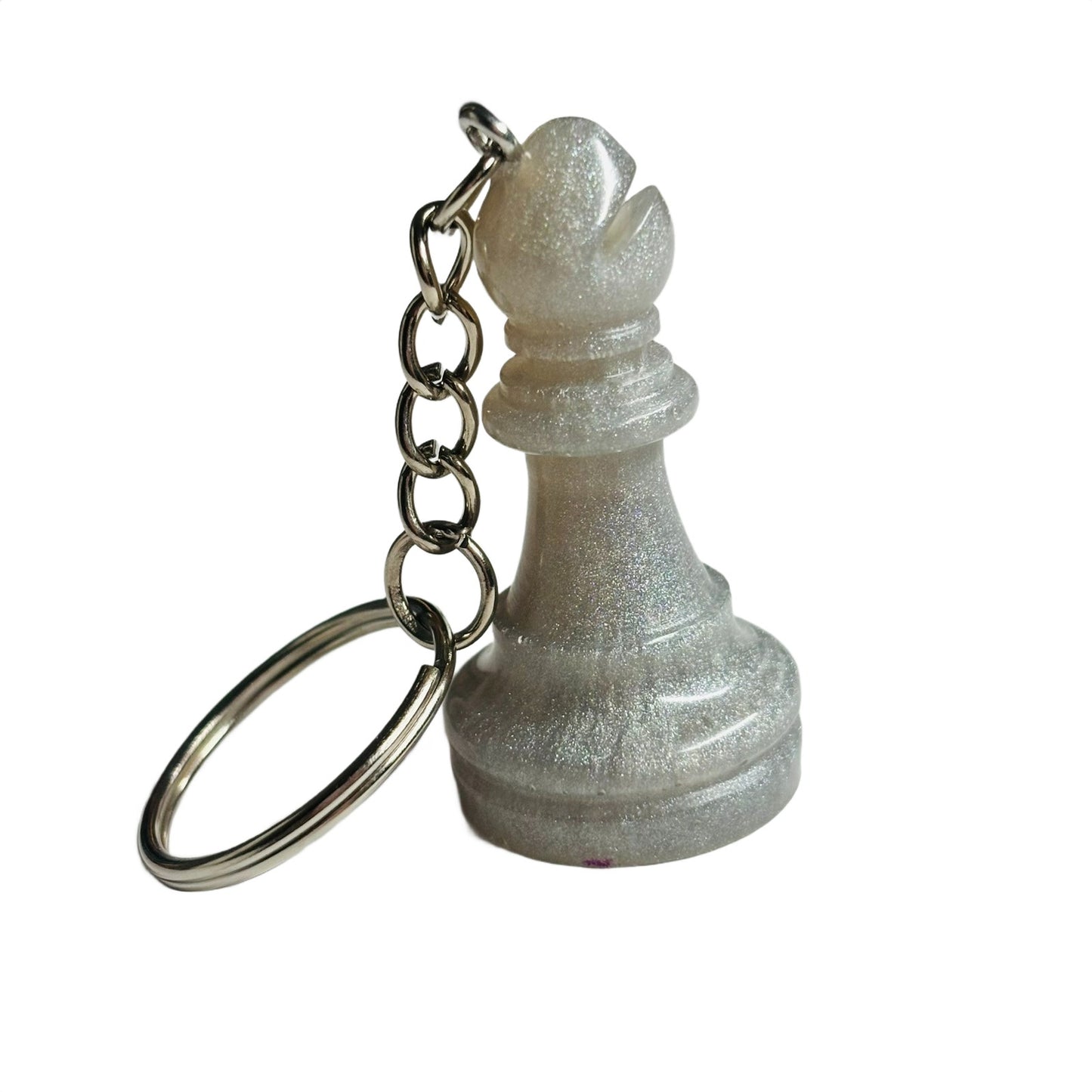 White Bishop - Handmade Resin Keychain