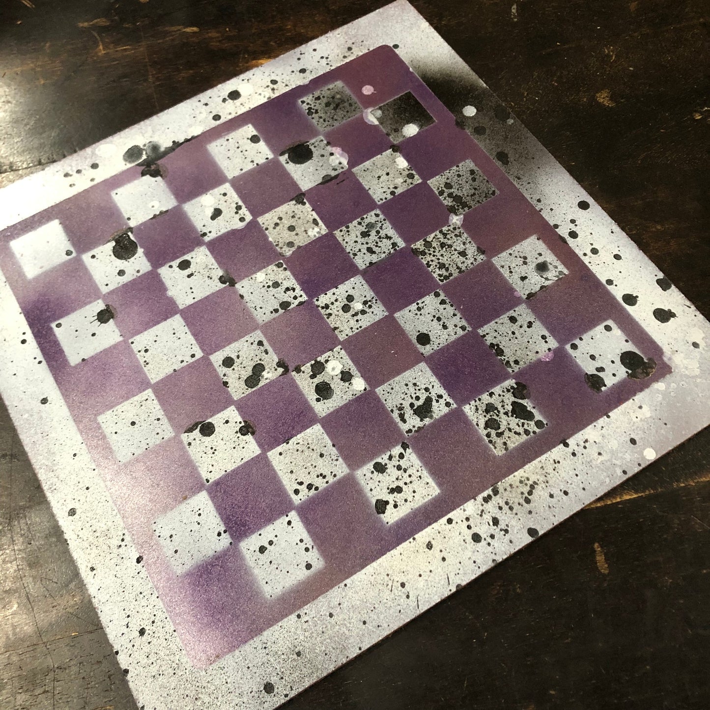 Speckled Purple - Painted Chess Set