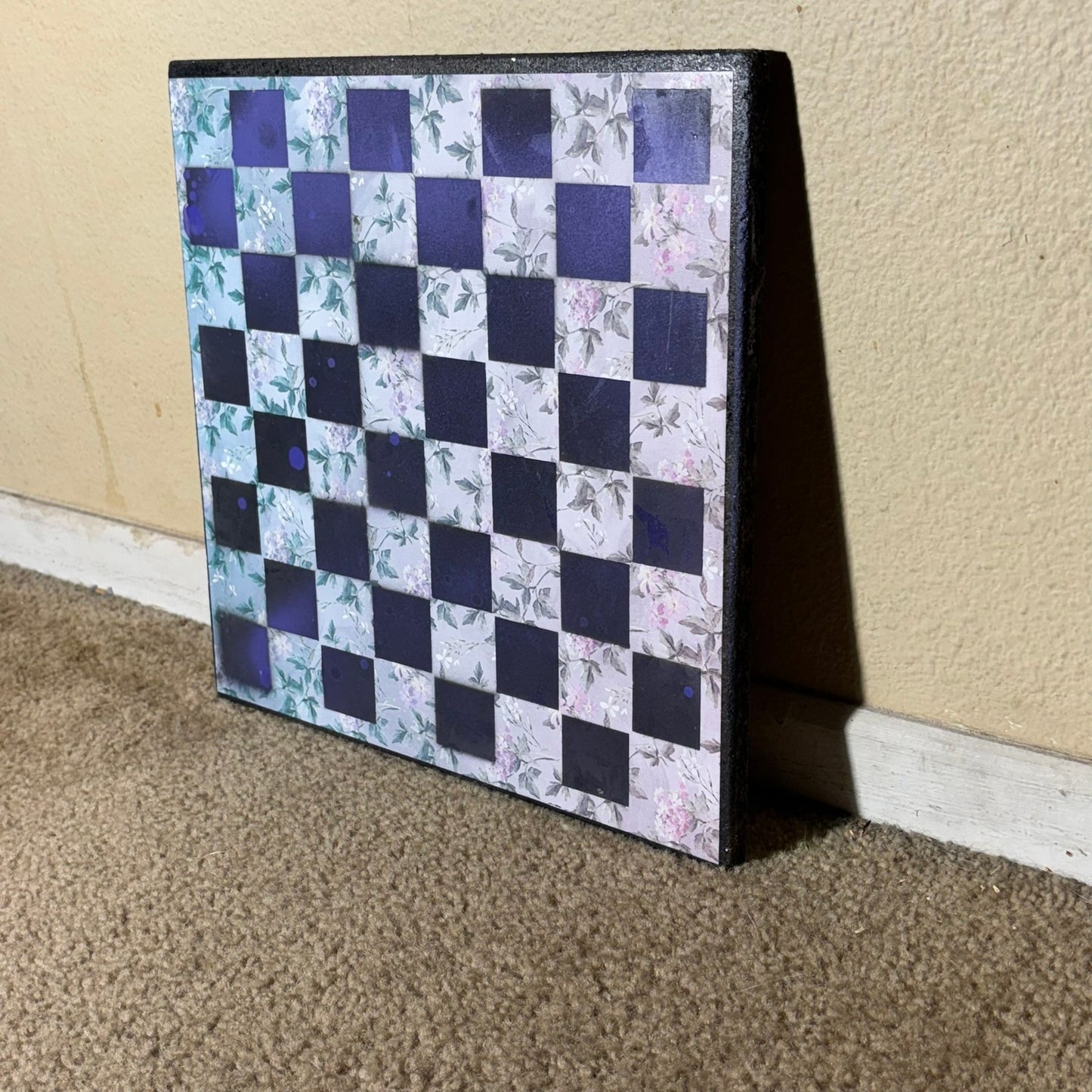Flowers Purple Hue - Scrapbook Chess Board