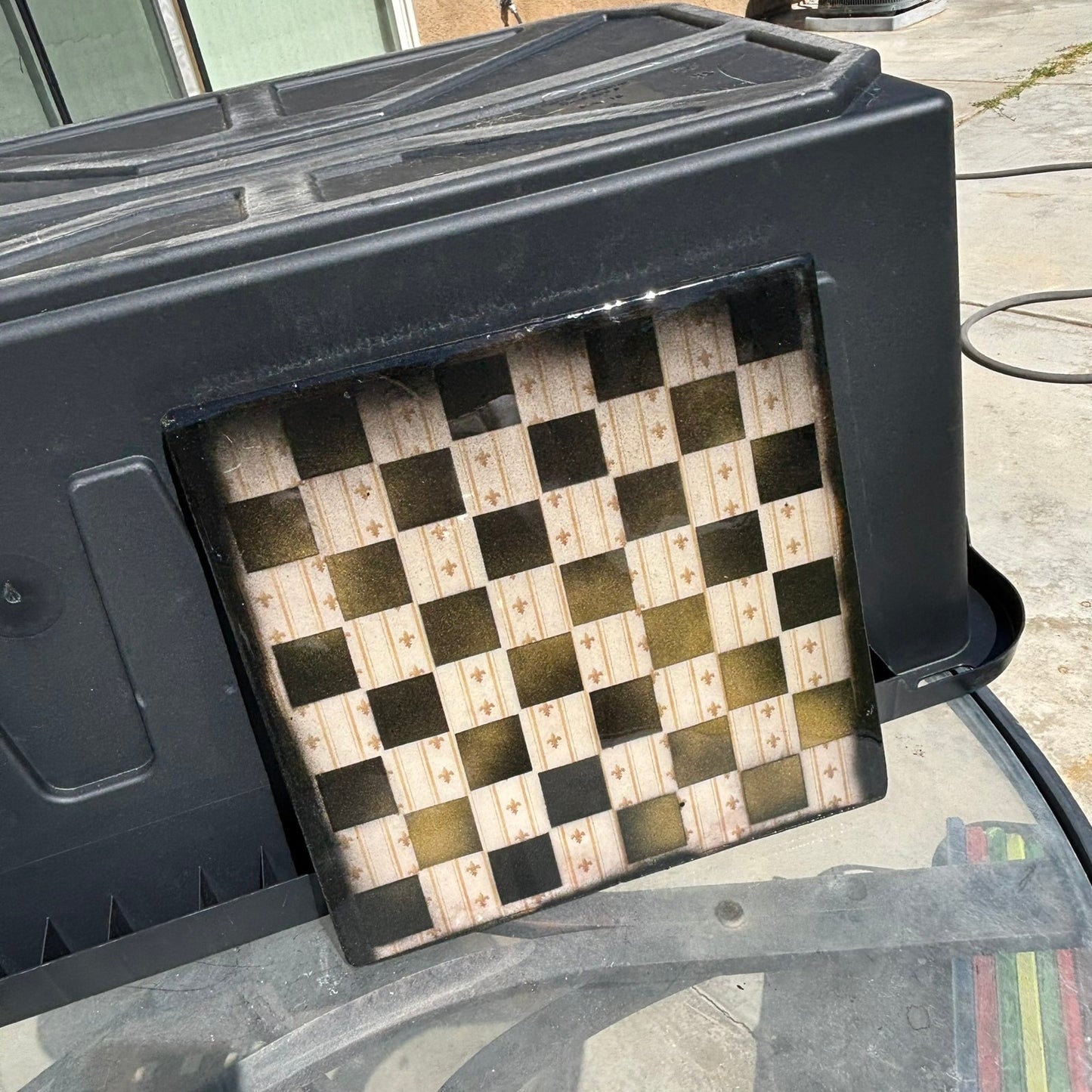 Golden Vintage - Resin Coated Chess Board