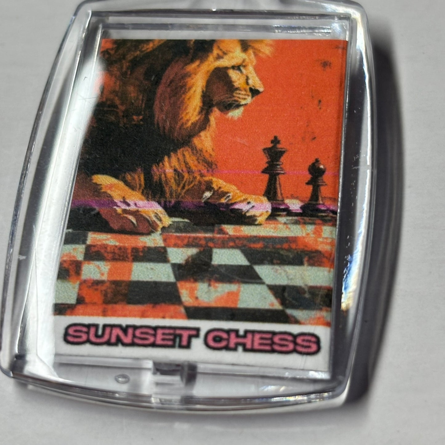 Lion - Chess  Photo Keychain