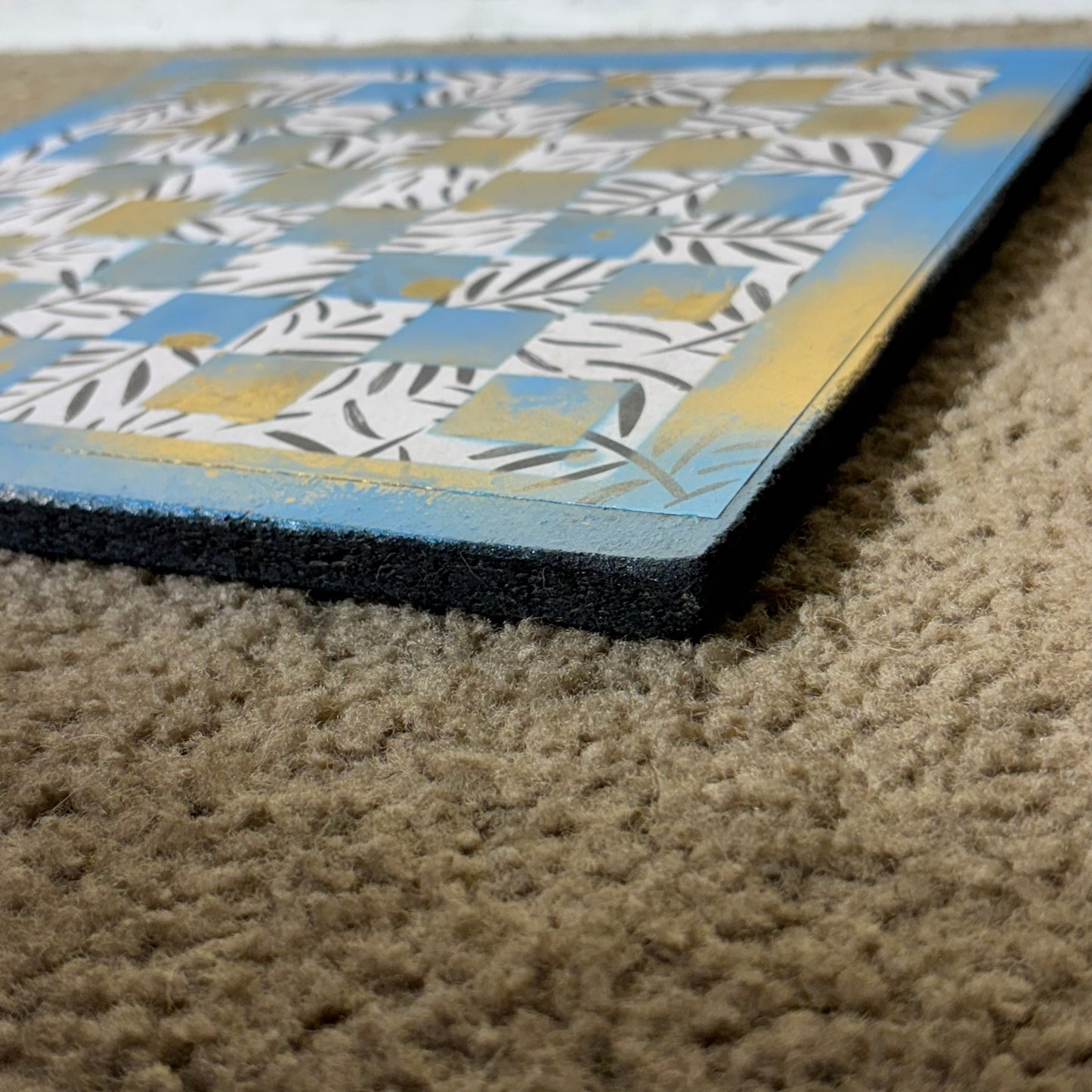 Golden Blue - Scrapbook Chess Board