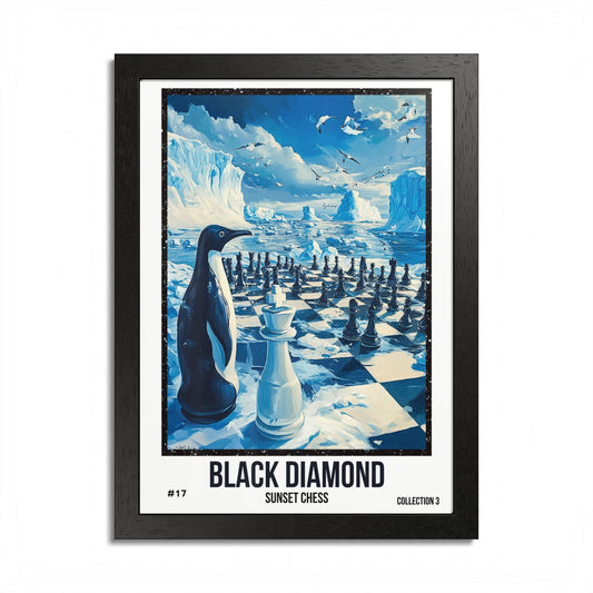Black Diamond - Collection 3 Card #17 - Sunset Card Poster Framed 12"x16"
