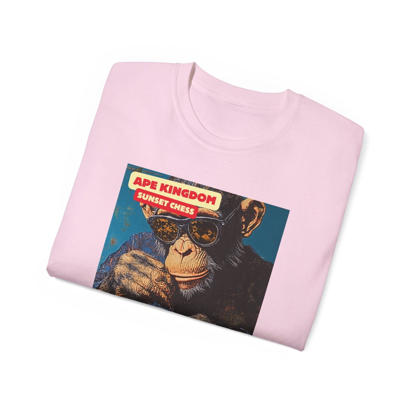 Cool Monkey - Pink Chess T Shirt