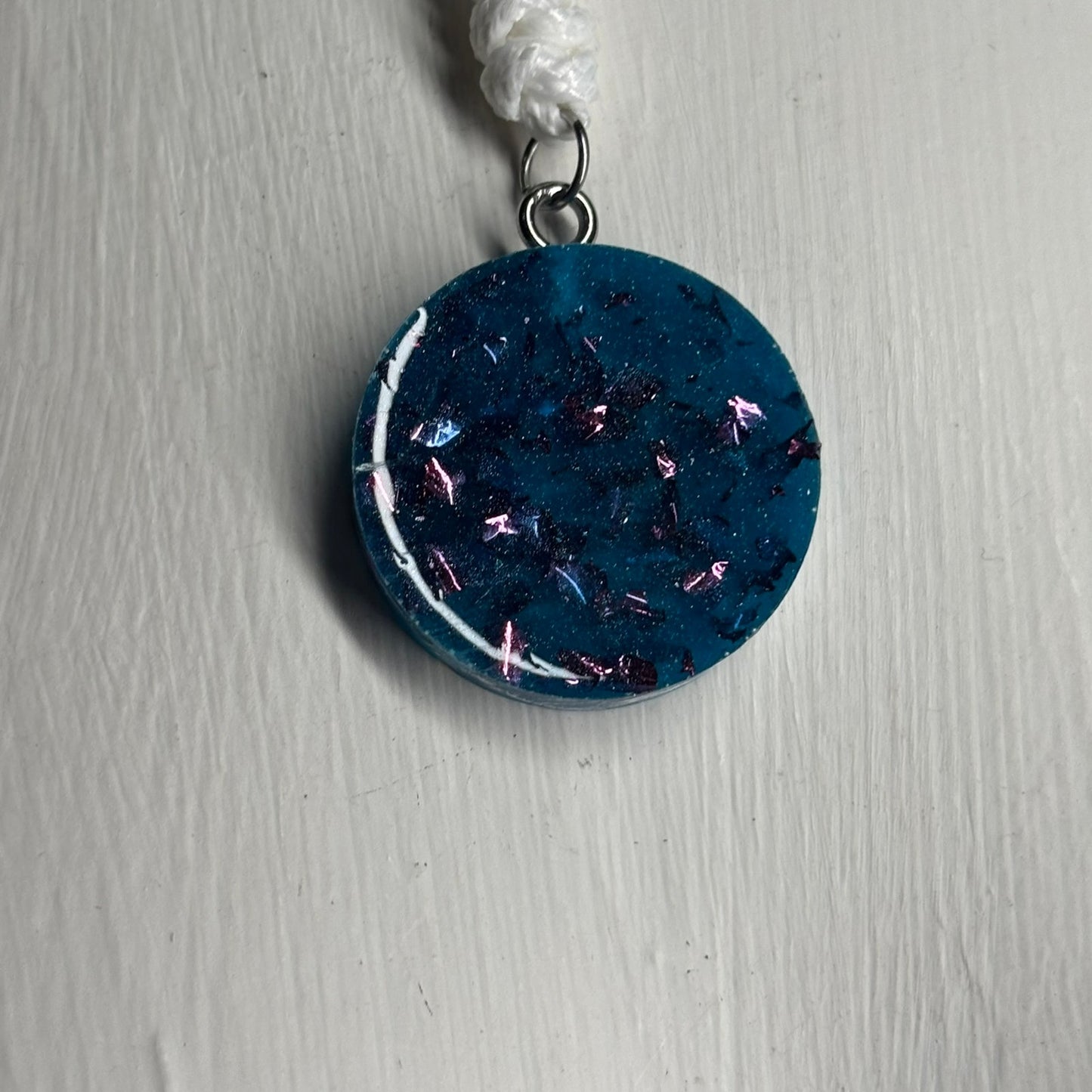 Blue Bishop - Handmade Resin Chess Necklace