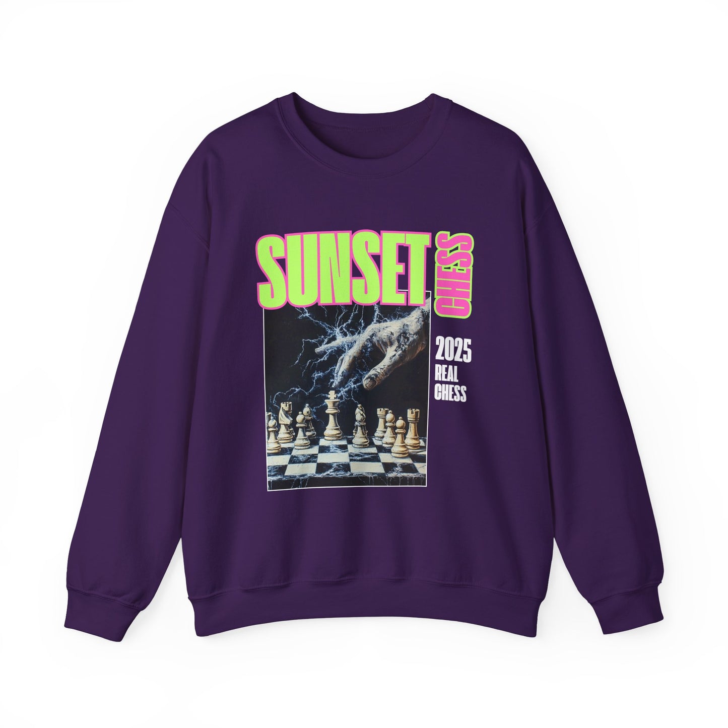The Magic Touch - Purple Chess Crewneck Sweater