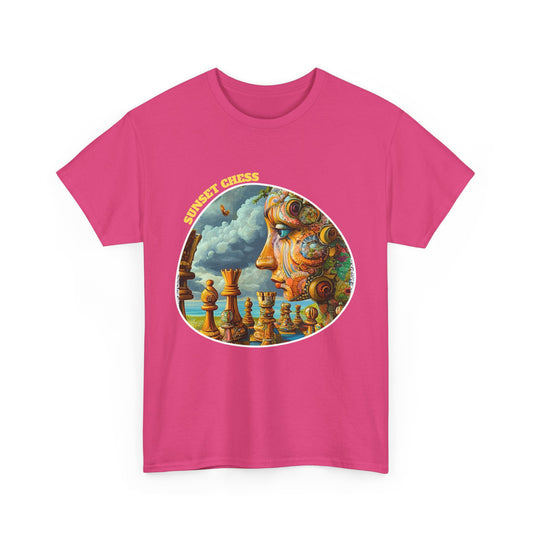 Robot Woman Thinks - Pink Chess T Shirt
