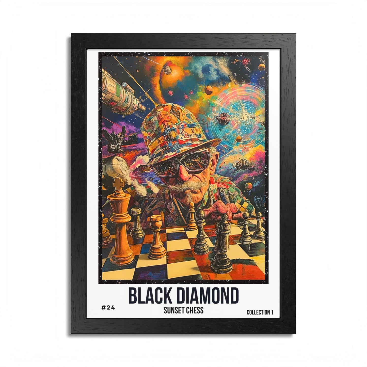 Black Diamond - Collection 1 Card #24 - Sunset Card Poster Framed 12"x16"