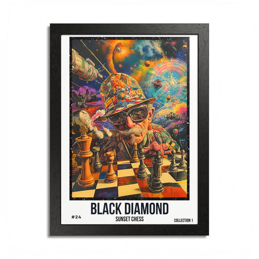 Black Diamond - Collection 1 Card #24 - Sunset Card Poster Framed 12"x16"