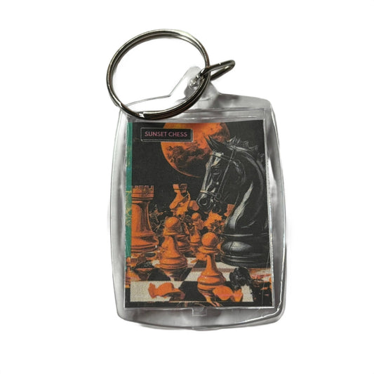 Black Stallion - Chess  Photo Keychain