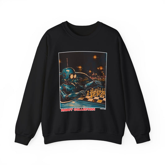 Late Night Ride - Black Chess Crewneck Sweater
