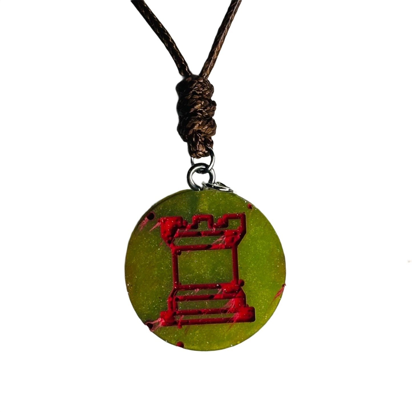 Vintage Rook - Handmade Resin Chess Necklace